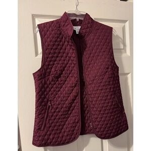 The Tog Shop‎ Women's burgundy Vest Size S Zip Pockets NEW